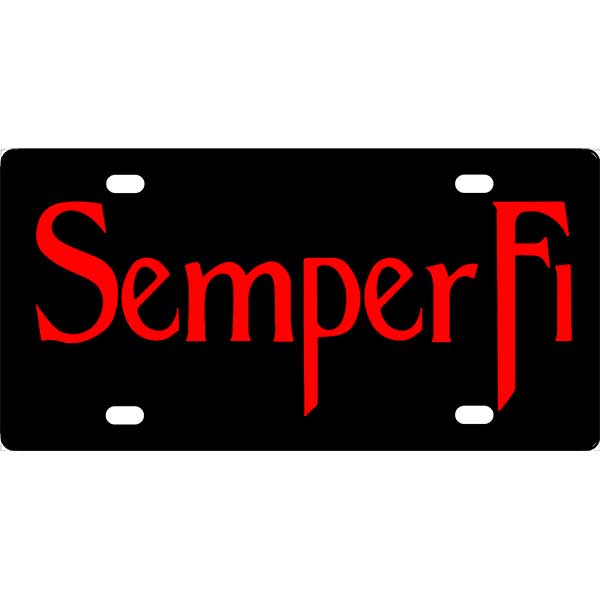 Semper Fi License Plate