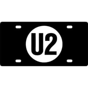U2 Band Logo License Plate
