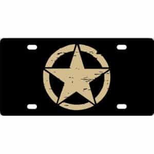 US Army Star License Plate