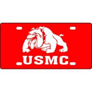 USMC Bulldog License Plate