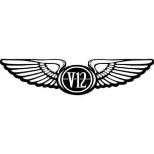 V12 Wings Decal Sticker