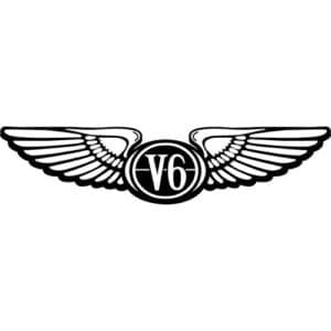 V6 Wings Decal Sticker