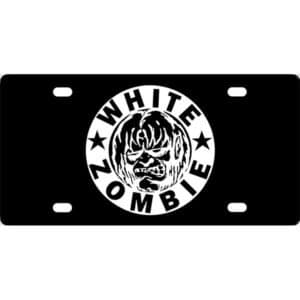 White Zombie Band Logo License Plate