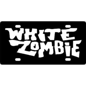 White Zombie License Plate