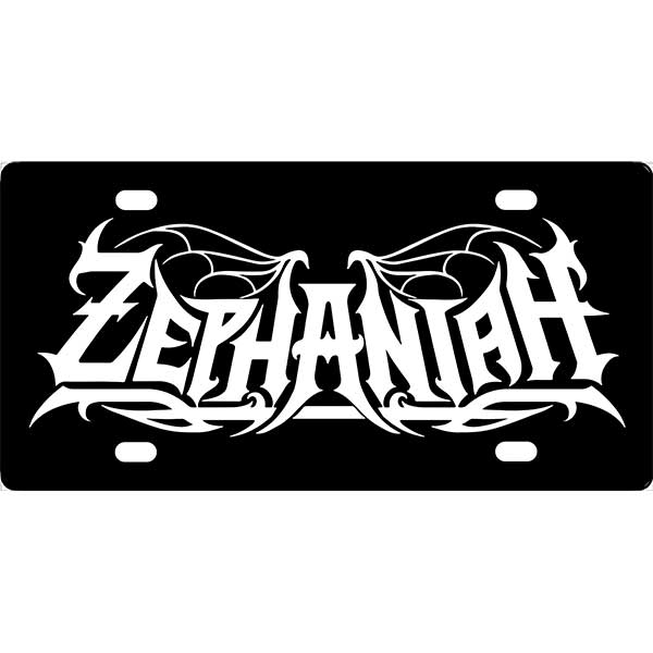 Zephaniah Band Logo License Plate
