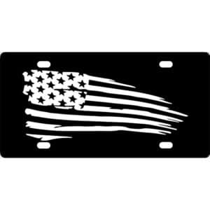 Distressed American Flag-License Plate