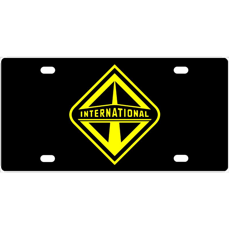 International Truck Logo License Plate