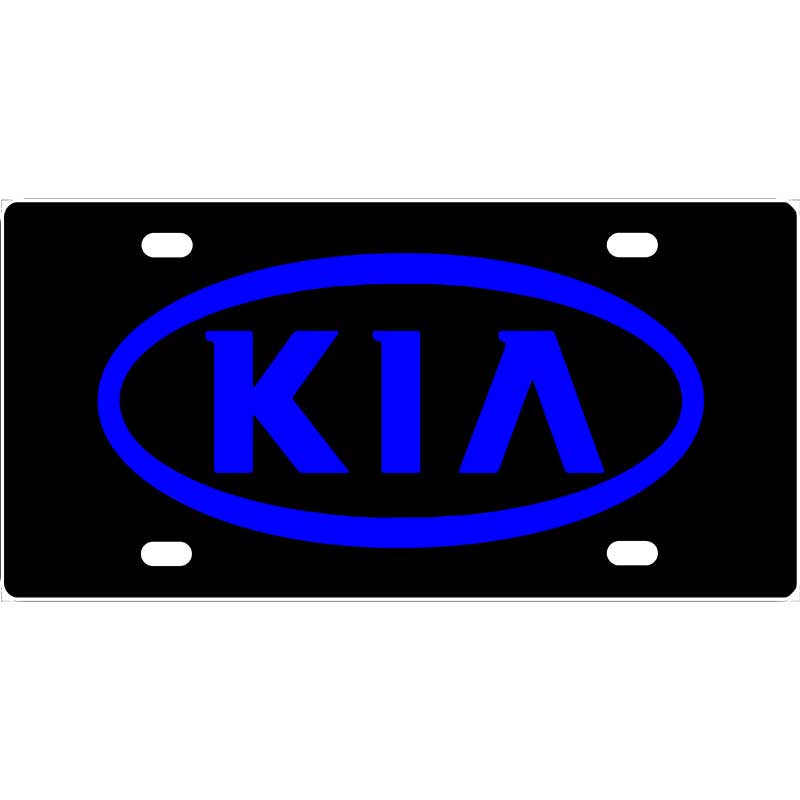 Kia Emblem License Plate - Aluminum Novelty License Plate