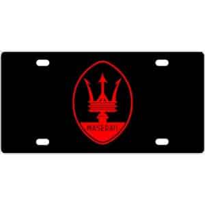 Maserati Logo License Plate