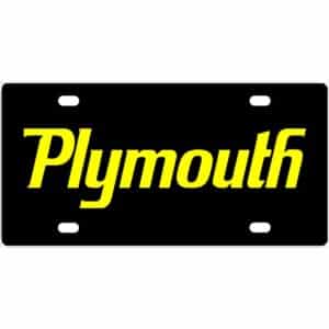 Plymouth Logo License Plate