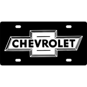Vintage Chevy Bowtie License Plate