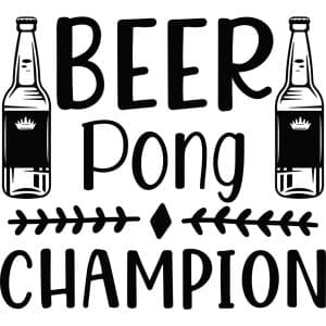 Beer Pong Champion Decal