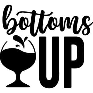Bottoms up decal