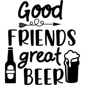 Good Friends Great Beer Sticker