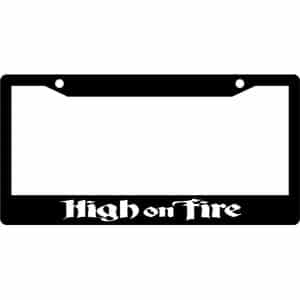 High-On-Fire-Band-Logo-License-Plate-Frame
