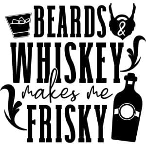 Beards and whiskey decal