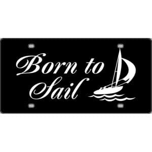 Born-To-Sail-License-Plate
