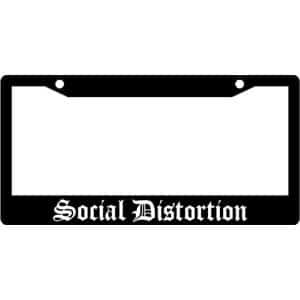 Social-Distortion-Band-Logo-License-Plate-Frame