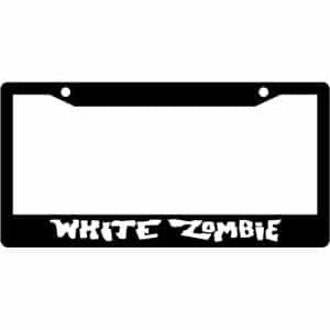 White-Zombie-License-Plate-Frame