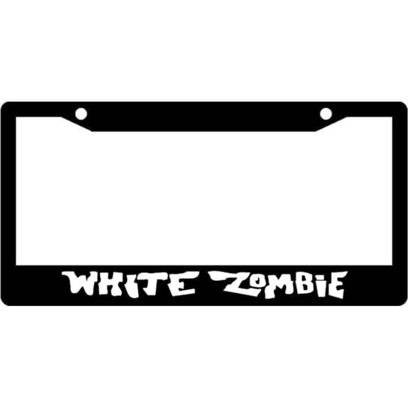 White-Zombie-License-Plate-Frame