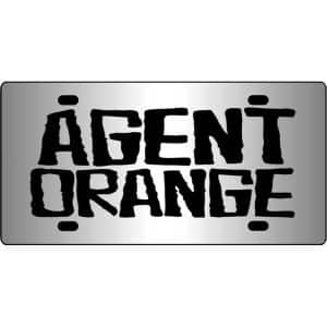 Agent-Orange-Band-Logo-Mirror-License-Plate
