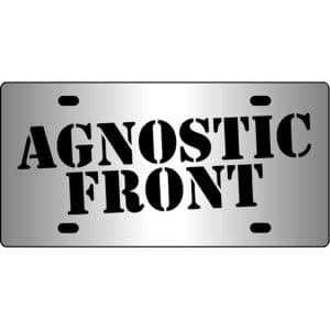 Agnostic-Front-Band-Logo-Mirror-License-Plate