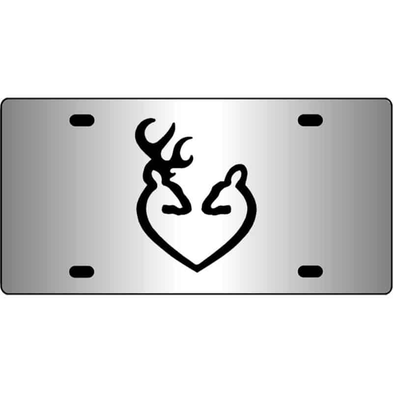 Browning-Heart-Mirror-License-Plate