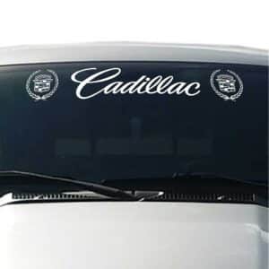 Cadillac-Windshield-Visor-Decal-White