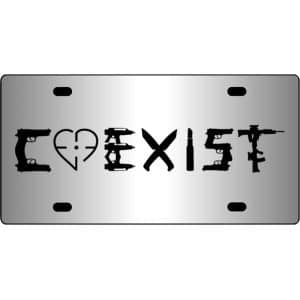 Coexist-Guns-Mirror-License-Plate