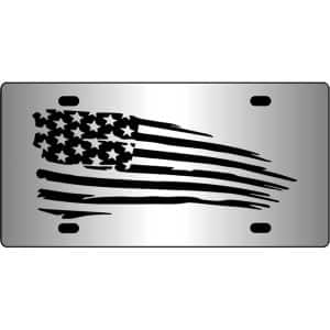 Distressed-American-Flag-Mirror-License-Plate