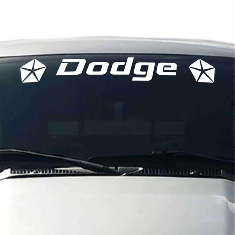 Dodge-Logo-Windshield-Visor-Decal-White