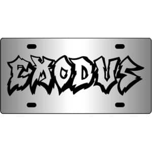 Exodus-Band-Logo-Mirror-License-Plate