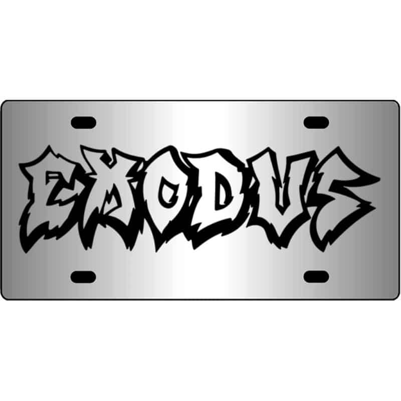 Exodus-Band-Logo-Mirror-License-Plate