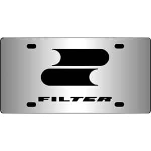 Filter-Band-Logo-Mirror-License-Plate