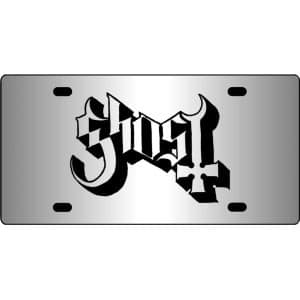 Ghost-BC-Band-Logo-Mirror-License-Plate