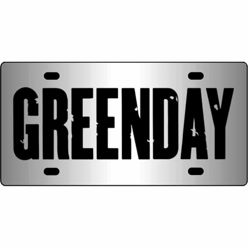 Green-Day-Band-Logo-Mirror-License-Plate