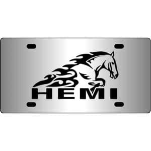 Hemi-Horse-Mirror-License-Plate