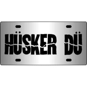 Husker-Du-Band-Logo-Mirror-License-Plate
