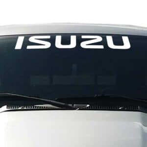 Isuzu-Windshield-Visor-Decal-White