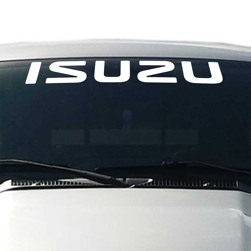 Isuzu-Windshield-Visor-Decal-White