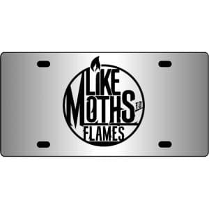 Like-Moths-To-Flames-Band-Logo-Mirror-License-Plate