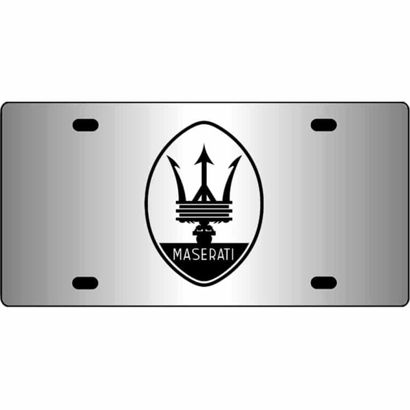 Maserati-Logo-Mirror-License-Plate