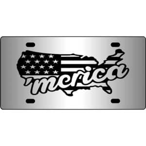Merica-USA-Flag-Mirror-License-Plate