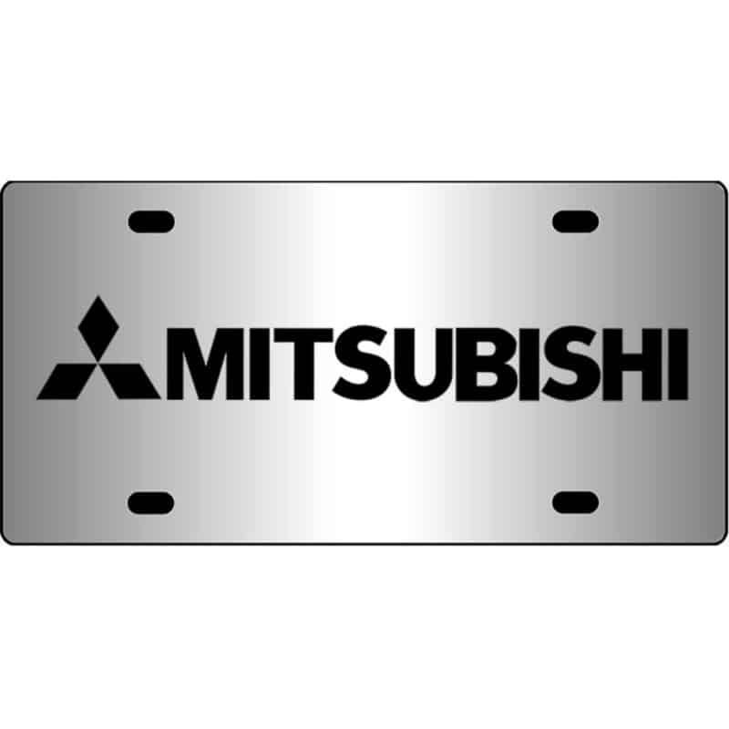 Mitsubishi-Logo-Mirror-License-Plate