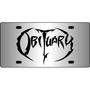 Obituary-Band-Logo-Mirror-License-Plate