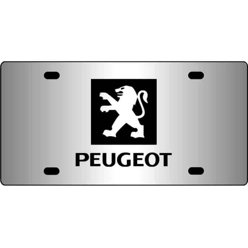 Peugeot-Logo-Mirror-License-Plate