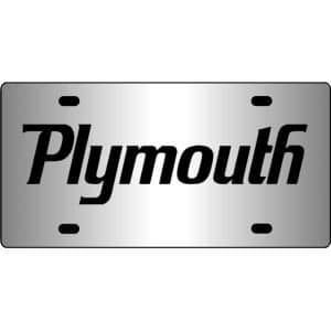 Plymouth-Logo-Mirror-License-Plate