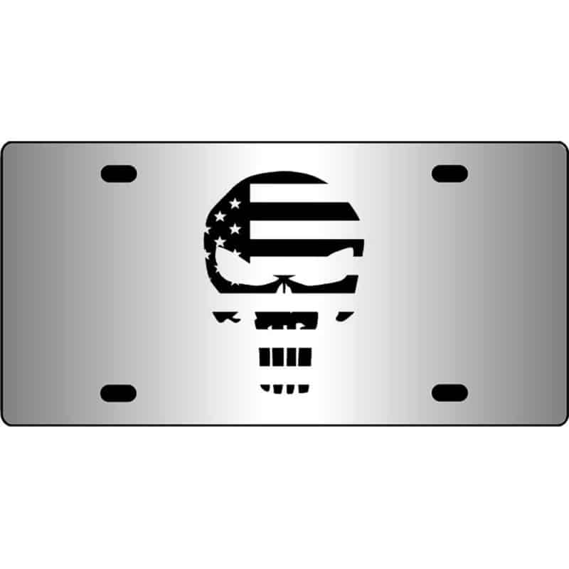 thumbnail interactive-video image 1 of Metal Skull In Fire Personalized Novelty License Plate 1 of 10
