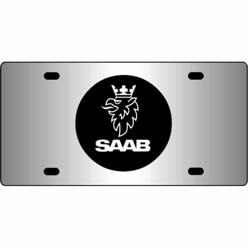 Saab-Emblem-Mirror-License-Plate