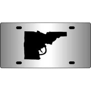 State-Of-Idaho-Gun-Mirror-License-Plate